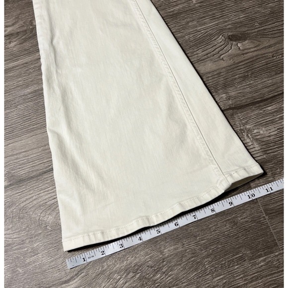 Free People Penny Stretch Pull-On Mid Rise Flare Jeans Worn White SZ 29 (28x33) - Picture 11 of 11